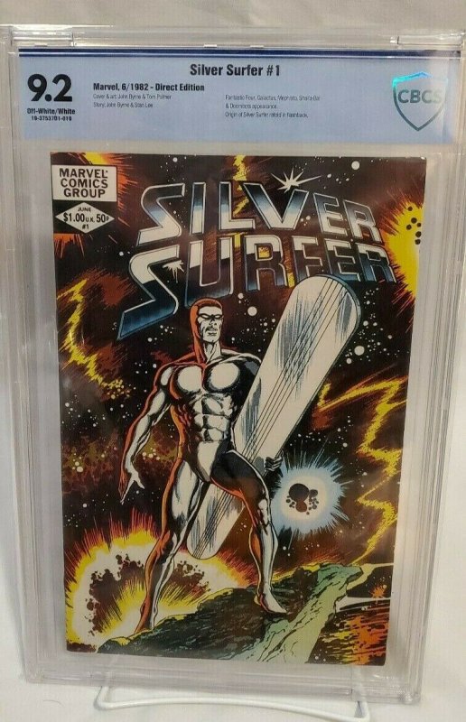 Silver Surfer #1 - CBCS 9.2 - OW/W - 1982 - Stan Lee and John Byrne Cover