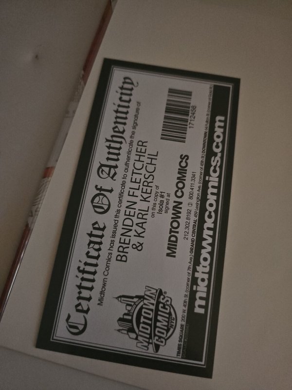 ISOLA 1 Cover A 1st PRINTING Signed Fletcher & Kerschl