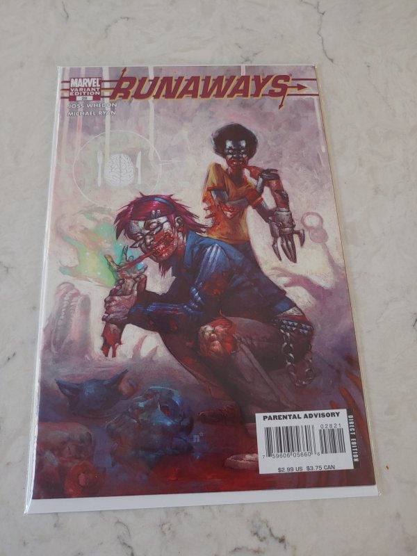 Marvel Runaways #28 Cover B Zombie Variant First Print Joss Whedon