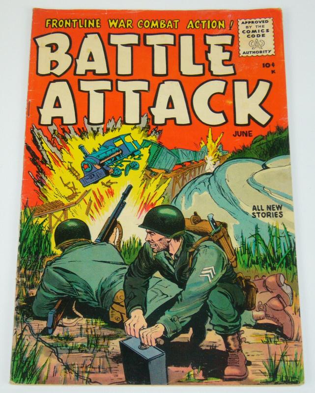 Battle Attack #5 VG june 1955 - golden age stanmor comics - war