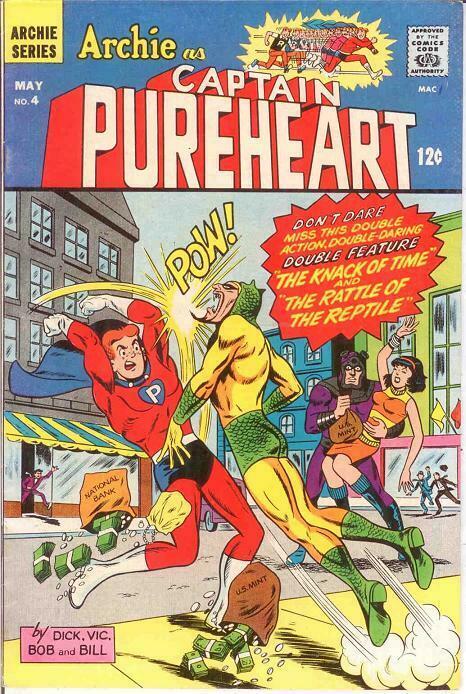 ARCHIE AS CAPT PUREHEART THE POWERFUL (1966-1967)4 F COMICS BOOK