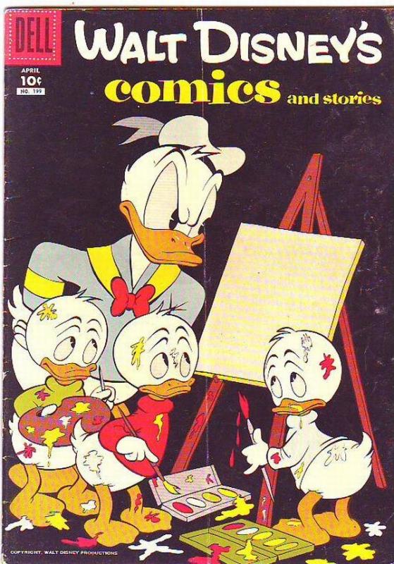 Comics and Stories, Walt Disney's #199 (Apr-57) VG/FN Mid-Grade Donald Duck, ...