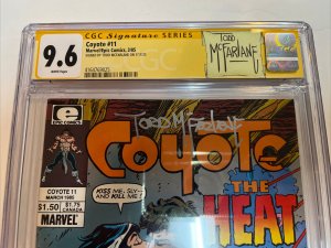 Coyote (1985) # 11 (CGC 9.6 WP SS) Signed By Todd McFarlane | 1st Mcfarlane