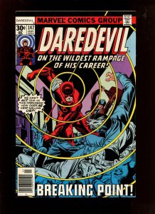 DAREDEVIL #147 - Newsstand - PURPLE MAN Appearance (7.0) 1977
