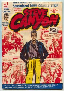 Steve Canyon #1 1948- Harvey first issue- Bob Powell G-