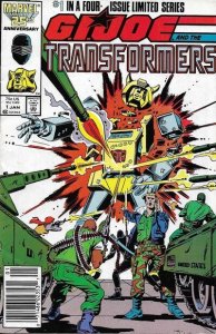 G.I. GI Joe and the Transformers #1 Marvel Comics Newsstand 01/87 (VG 4.0/Stock)