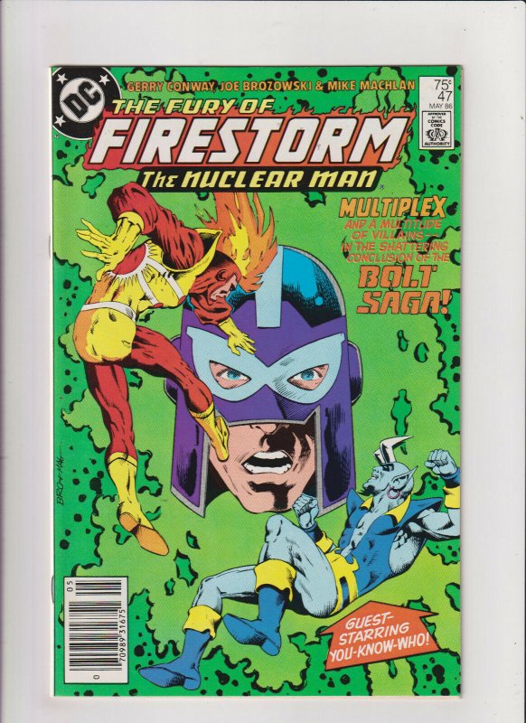 Fury of Firestorm #47 VF/NM 9.0 Newsstand DC Comics 1986 Copper Age, Nuclear Man