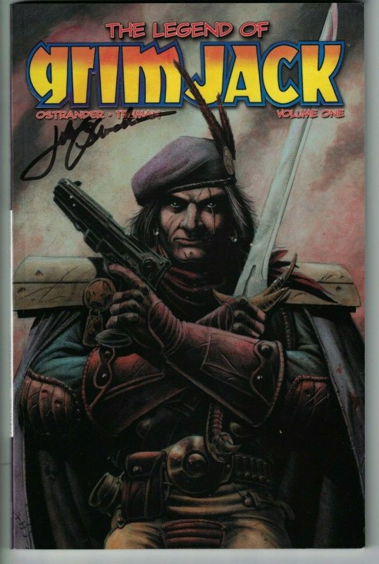 the Legend of Grimjack TPB #1 VF signed by John Ostrander - IDW 2005