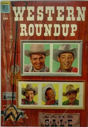 WESTERN ROUNDUP #7 ~ 1954 Dell ~ CGC 9.2 NM- ~ Dell Giant Photo Cover