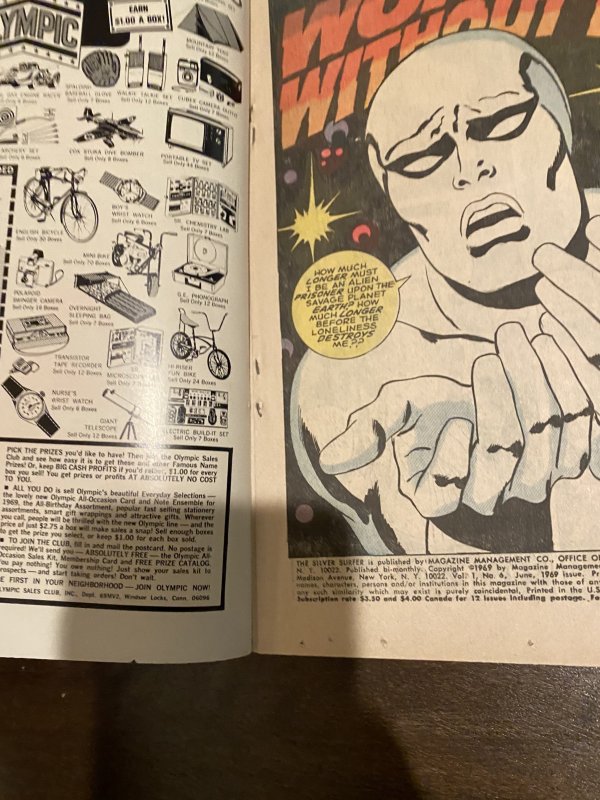 The Silver Surfer #6 (1969) first app overlord higher grade