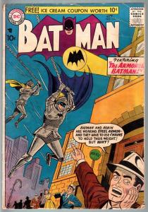 BATMAN #111-DC SILVER-AGE-ARMORED BATMAN-1957-VG minus VG-