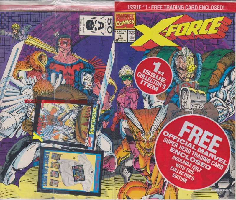 X-Force #1J VF/NM ; Marvel | Shatterstar Card - White Cap
