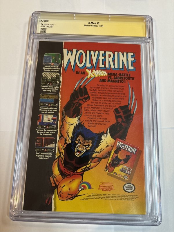 X-Men (1991) # 2 (CGC 9.6) Signed By Jim Lee * Chris Claremont * Scott Williams