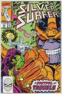 Silver Surfer #44 (Dec 1990, Marvel), VFN (8.0), 1st Infinity Gauntlet app.