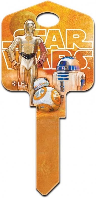 Star Wars Droids Featuring BB-8 & R2-D2 & C3-PO Key Blanks SC1 Schlage