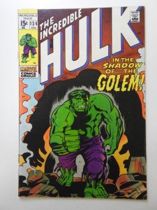 The Incredible Hulk #134 (1970) vs The Golem! Sharp Fine Condition!