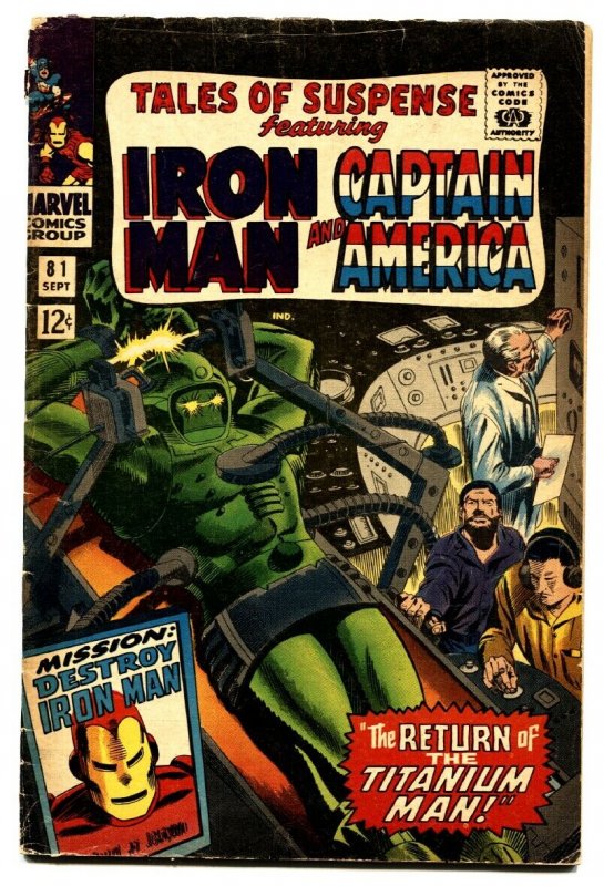 TALES OF SUSPENSE #81 comic book-CAPTAIN AMERICA/IRON MAN