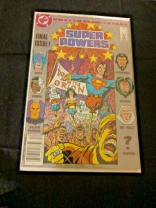 Super Powers #4 (DC Comics 1986) Paul Kupperberg Newsstand Final Issue VF