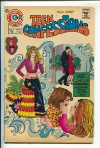 Teen Confessions #87 1974-Charlton-25¢ cover price-find a word puzzle-hippies...