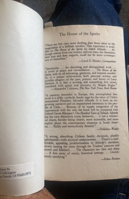 The House of spirits,Allende,1986