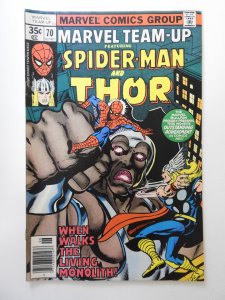 Marvel Team-Up #70 VG Condition! Moisture stain