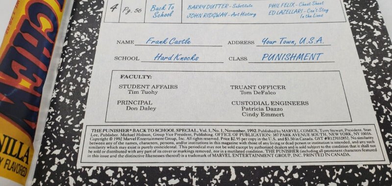 Punisher Back to School Special #1 - Marvel Comics (1992) (WP) NM/Mint