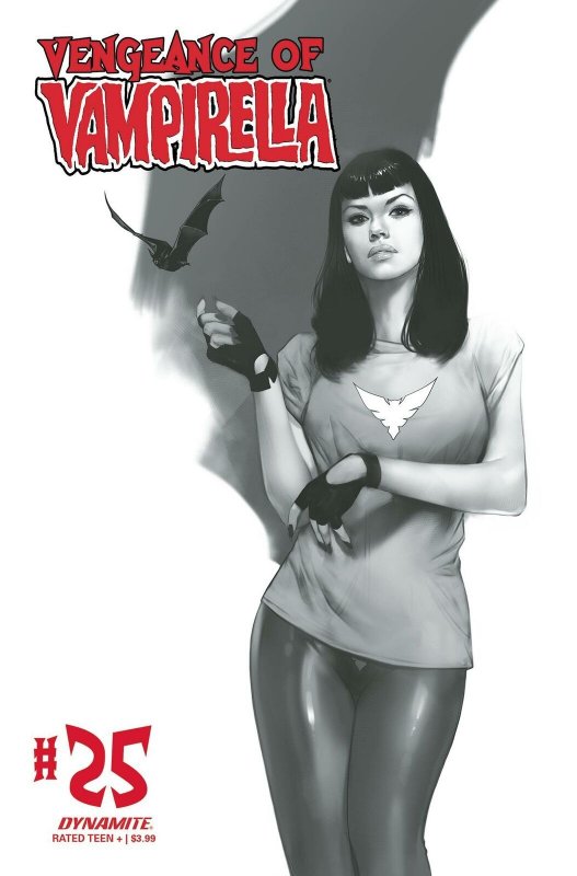 VENGEANCE OF VAMPIRELLA #25 CVR G 1:25 OLIVER B&W 