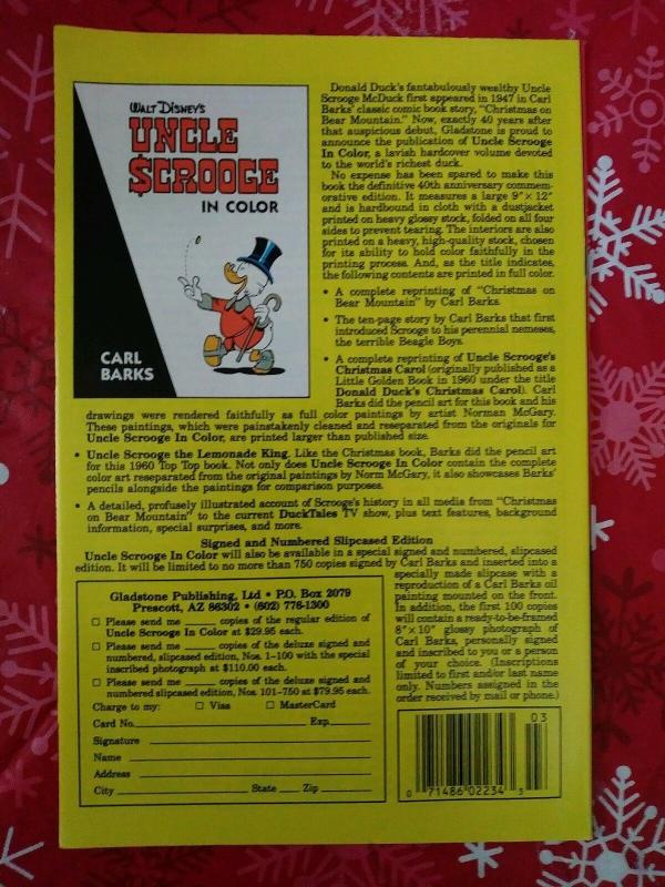 Walt Disney's Mickey & Donald  #1 Merry Christmas Gladstone 1988