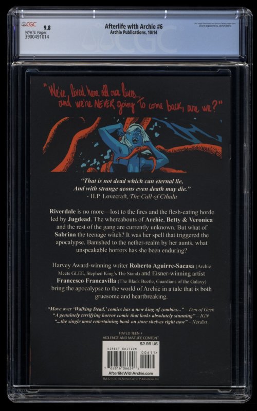 Afterlife with Archie #6 CGC NM/M 9.8 White Pages