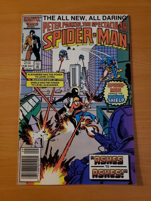 Spectacular Spider-Man #118 Newsstand Edition ~ NEAR MINT NM ~ 1986 Marvel