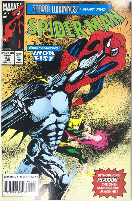 SPIDER-MAN Comic Issue 42 — Peter Parker — 1994 Marvel Universe - Jae Lee Cover