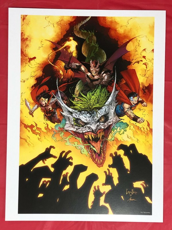 JIM LEE Batman Metal Poster 12x16" Nmshppd Flat Ride the Dragon'S Wings