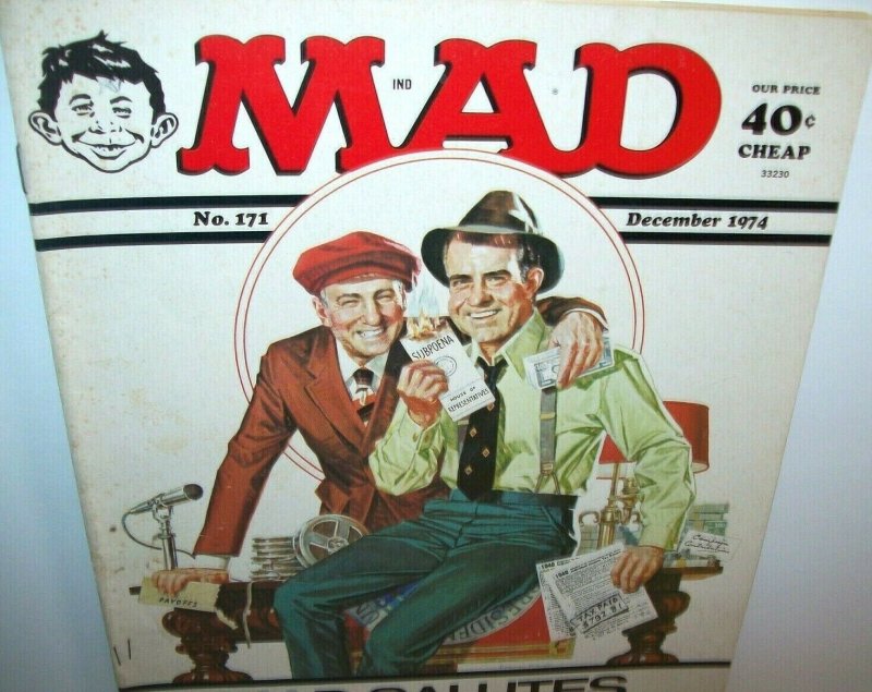 MAD Magazine The Sting Robert Redford Paul Newman Dec 1974 No 171 Rookies 