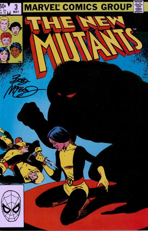 New Mutants #3 Signed Bob McLeon & Chris Claremont - NM