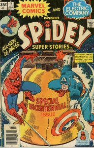 Spidey Super Stories 17 1976  G/VG  Captain America & Bicentennial!