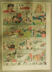 (51) Li'l Abner Sunday Pages by Al Capp from 1956 Tabloid Size Frazetta Artwork!