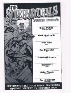 The Supernaturals Preview Tour Book FN/VF Marvel Comic Book Oct 1998 DE39 AD12