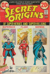 Secret Origins #1 ORIGINAL Vintage 1973 DC Comics Superman Batman FLash