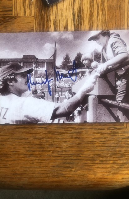 Randy Martz signed 4x6, cubs and Sox player