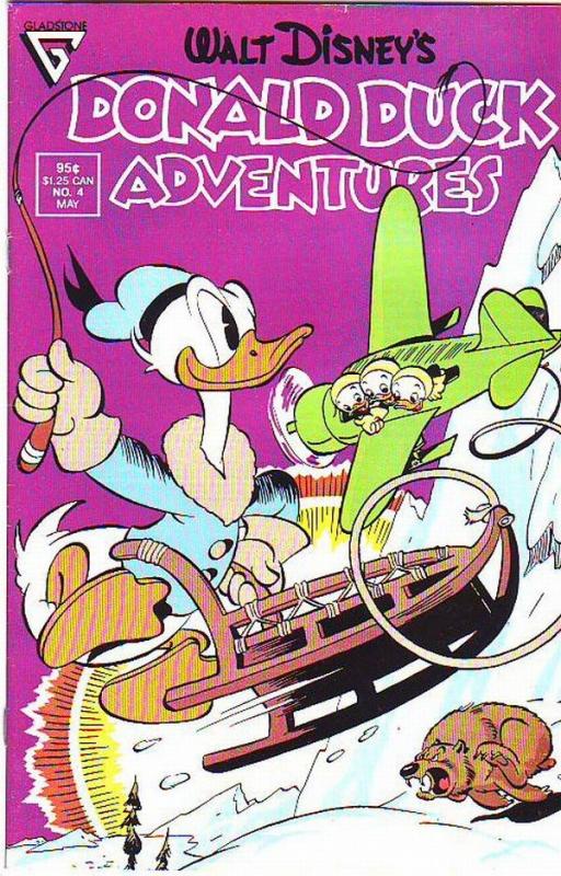 Donald Duck, Walt Disney's Adventures #4 (May-88) NM- High-Grade Donald Duck