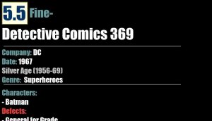 Detective Comics #369 (1967) DC Silver-age comic Batman FN-