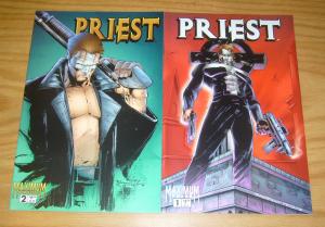Priest #1-2 VF/NM complete series - maximum press - gulf war chaplain vigilante
