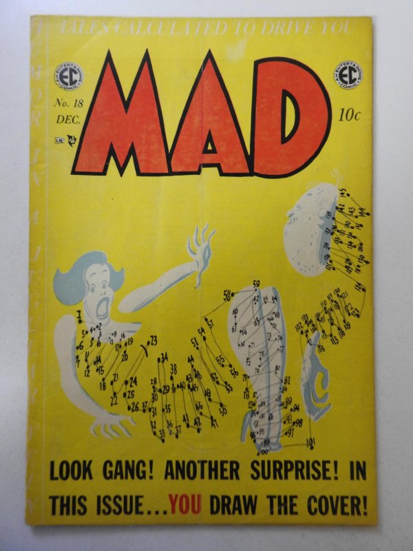 MAD #18 (1954) GD/VG Condition! Pencil on front cover, moisture stain