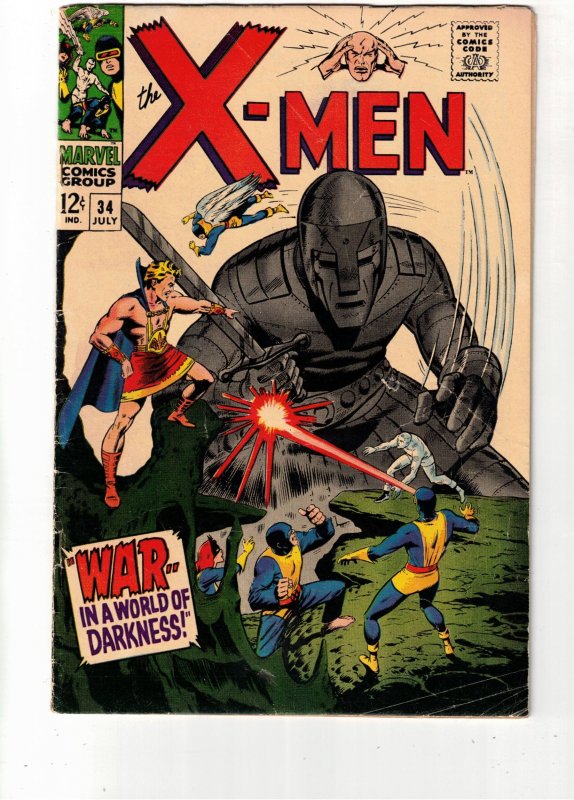 The X-Men #34 (1967) 1st Tyranus! Mole Man! Mid-Grade! VG/FN Oregon CERTIFICATE!