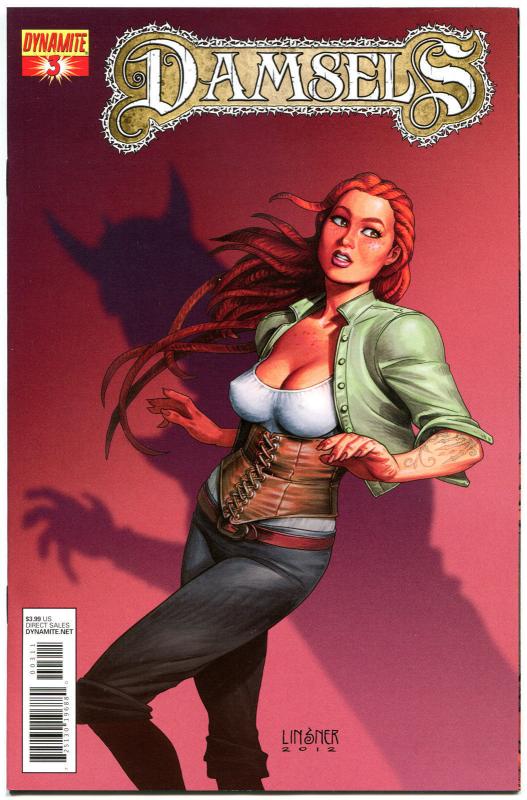 DAMSELS #3, NM, Joseph Linsner, Good girl, Dynamite,  more JML in store