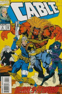 Cable #4 With Trading Card Marvel Comics August Aug 1993 (VF+)