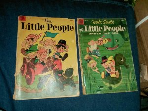 Little People 573 (#2) 633 (#3) Dell Comics Lot Run Set Collection four color