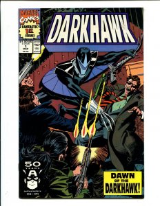 Darkhawk #1 - 1st Appearance of Darkhawk, Chris Powell, Marvel Comics (9.2) 1991