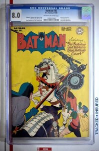 Batman Comics #36 Dc Comics 1946 Cgc 8.0 King Arthur Golden Age Rare High Grade