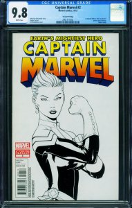 Captain Marvel-Second Print #2  2012 - Marvel -CGC 9.8 - Comic Book-2001511002